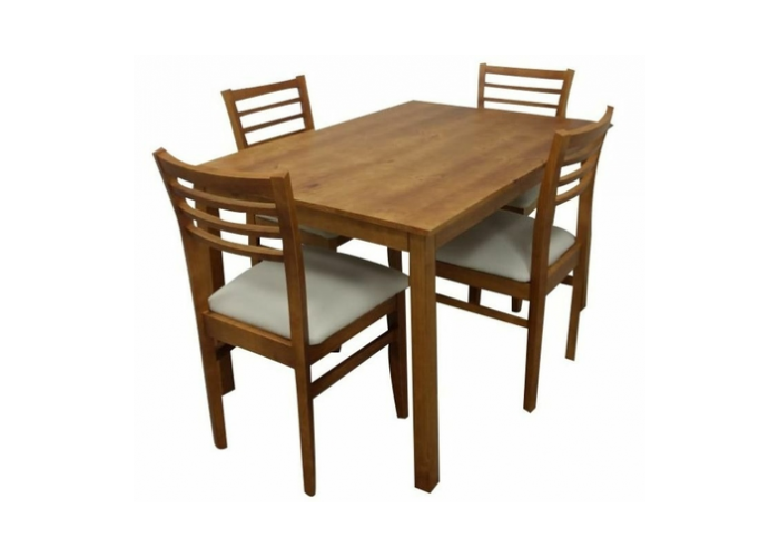 Jgo de comedor mesa veronica de 1,30 + 4 sillas