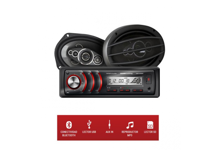 Autoestereo crown mustang dmk9000 c/parlantes 6*9