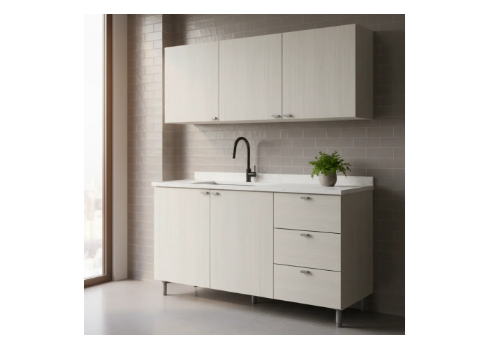 Combo amoblamiento cocina premium 1.20 abedul