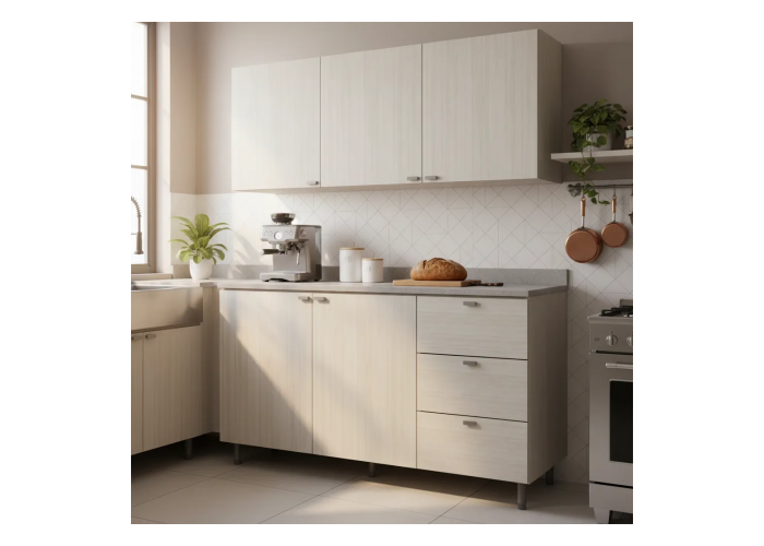 Combo amoblamiento cocina premium 1.20 abedul