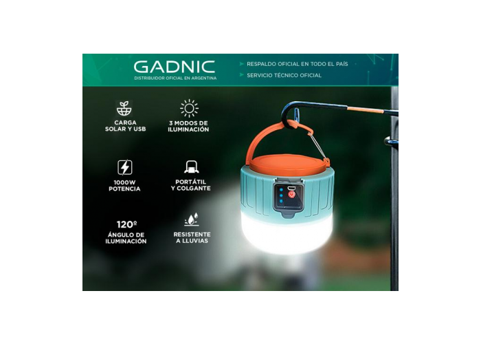 Farol luz carga solar camp0081