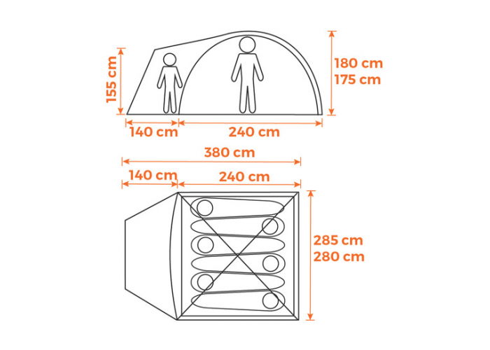 Carpa aguila pro 6 personas carp-46az