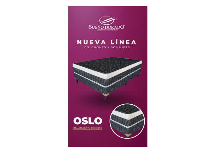 Colchon con resortes oslo 0.80 x 1.90