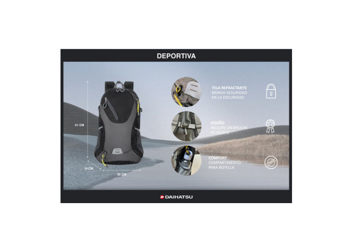 Mochila deportiva negra ml-moch34n