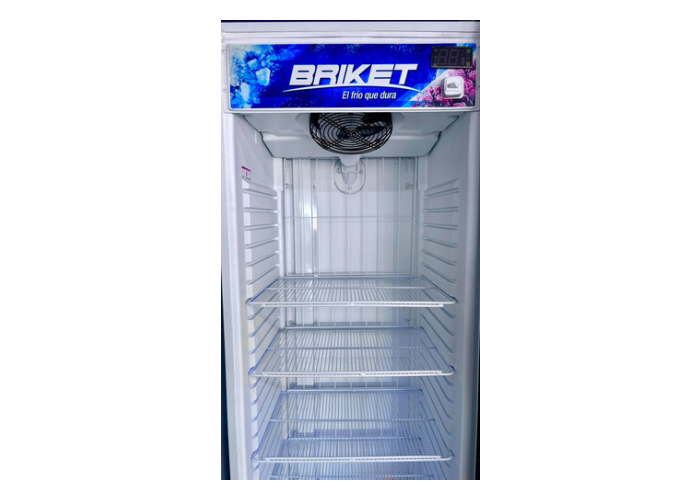 Freezer exhibidor vertical de congelados briket evbt4300