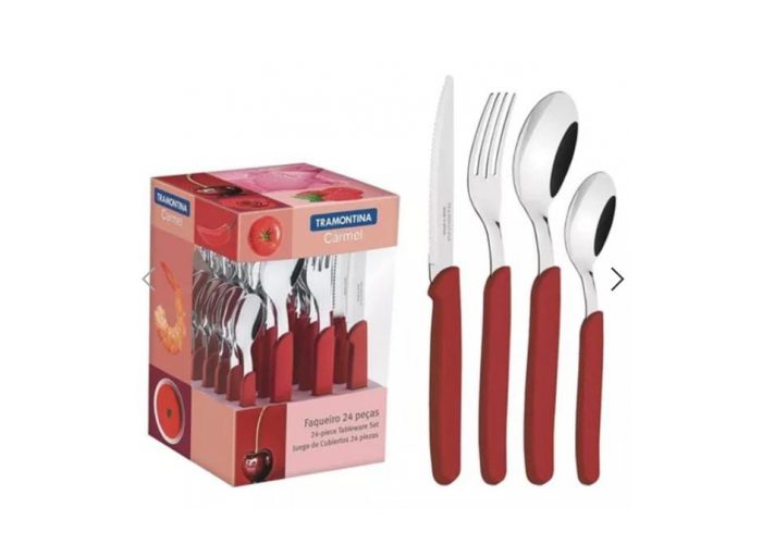 Cubiertos tramontina x 24 carmell