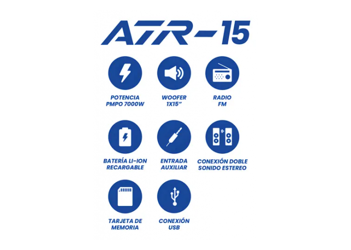 Bafle atr-15 7000w pmpo