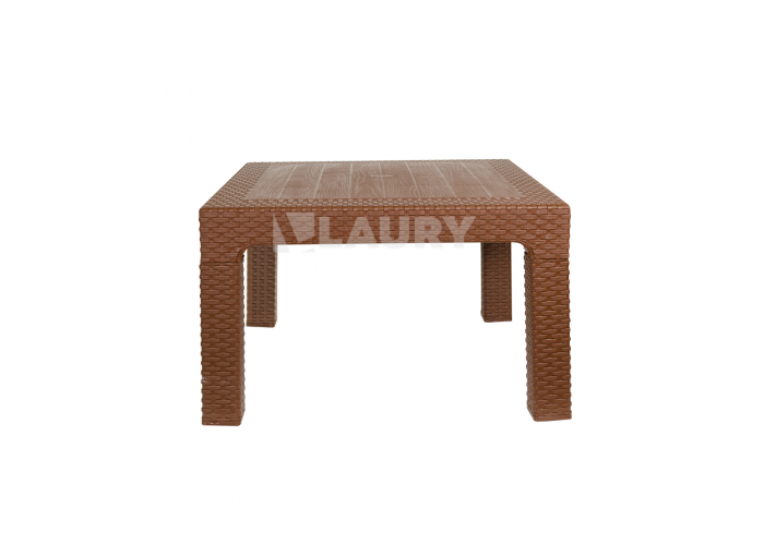 Mesa alejito plastico simil ratan cuadrada