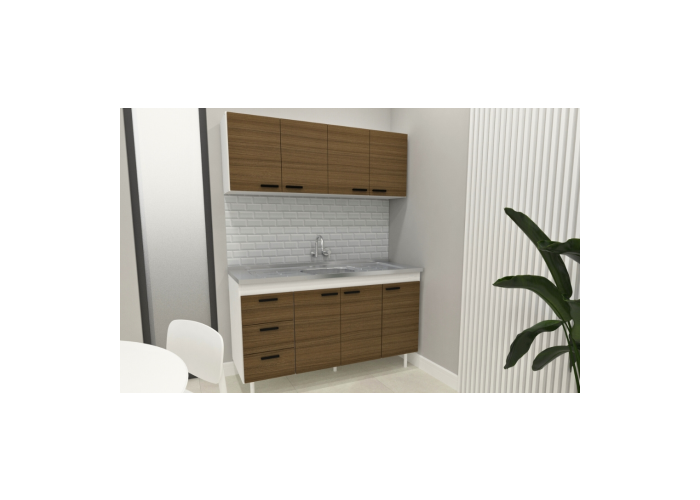 Combo alacena y bajo mosconi 1.40 bco/avellana linea ex