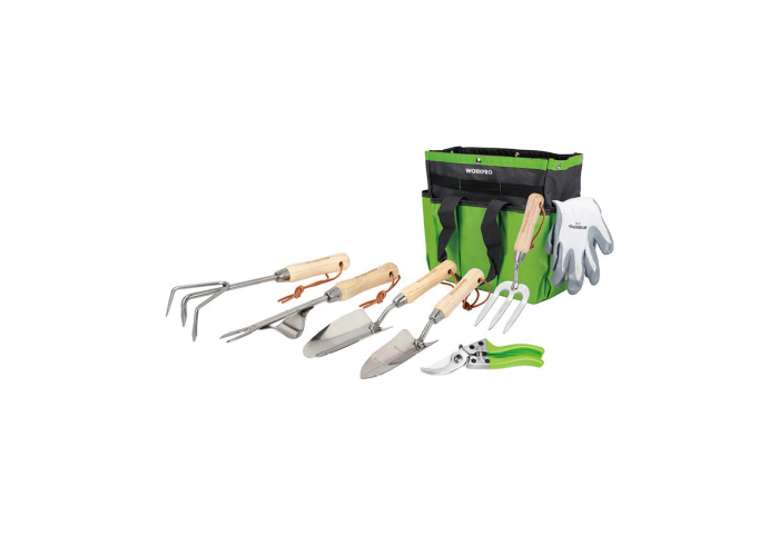 Set herramientas de jardin workpro 7 piezas w005016nt