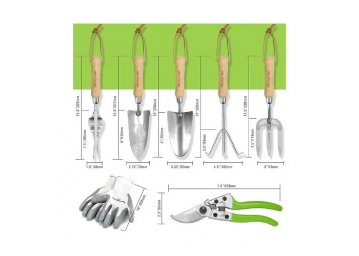Set herramientas de jardin workpro 7 piezas w005016nt