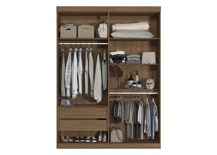 Ropero buruti 4 puertas c/espejo (al 2.20 x an 1.55 x pr 46.3)