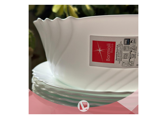 Juego vajilla x25 piezas ebro blanco bormioli (15635)