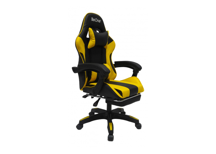 Silla gamer shoter negro y amarillo be one