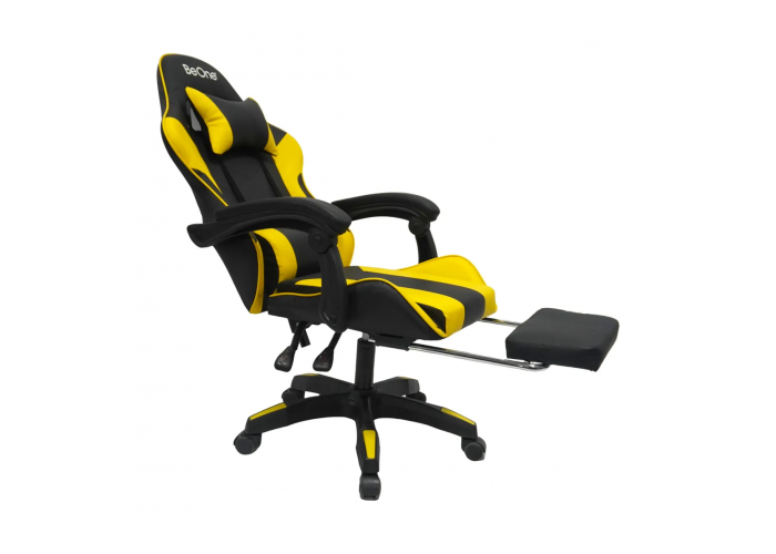 Silla gamer shoter negro y amarillo be one