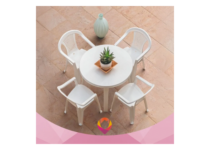 Mesa redonda plastica valencia 90 cm