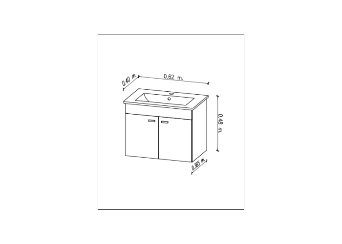 Vanitory niza wengue p/colgar monoc 6464