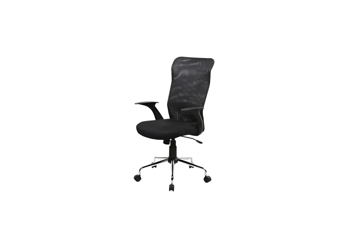 Sillon alto negro c/base crom ob-so2
