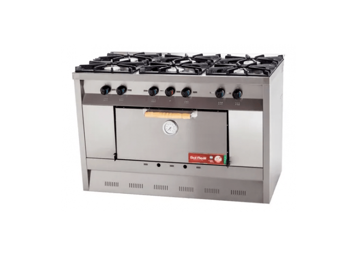 Cocinas 6 hornallas rejas fundicion