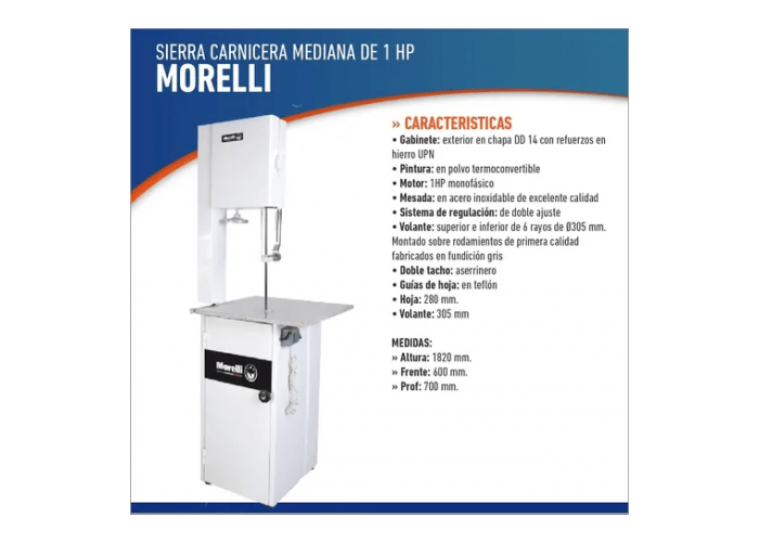 Sierra carnicera mediana morelli