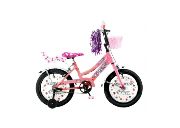 Bicicleta r.16 nena c/canasto y portamu
