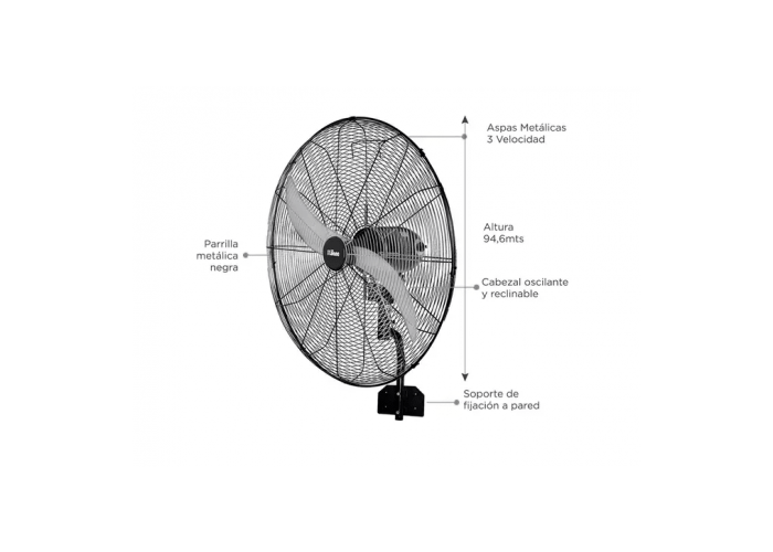 Ventilador de pared liliana 32